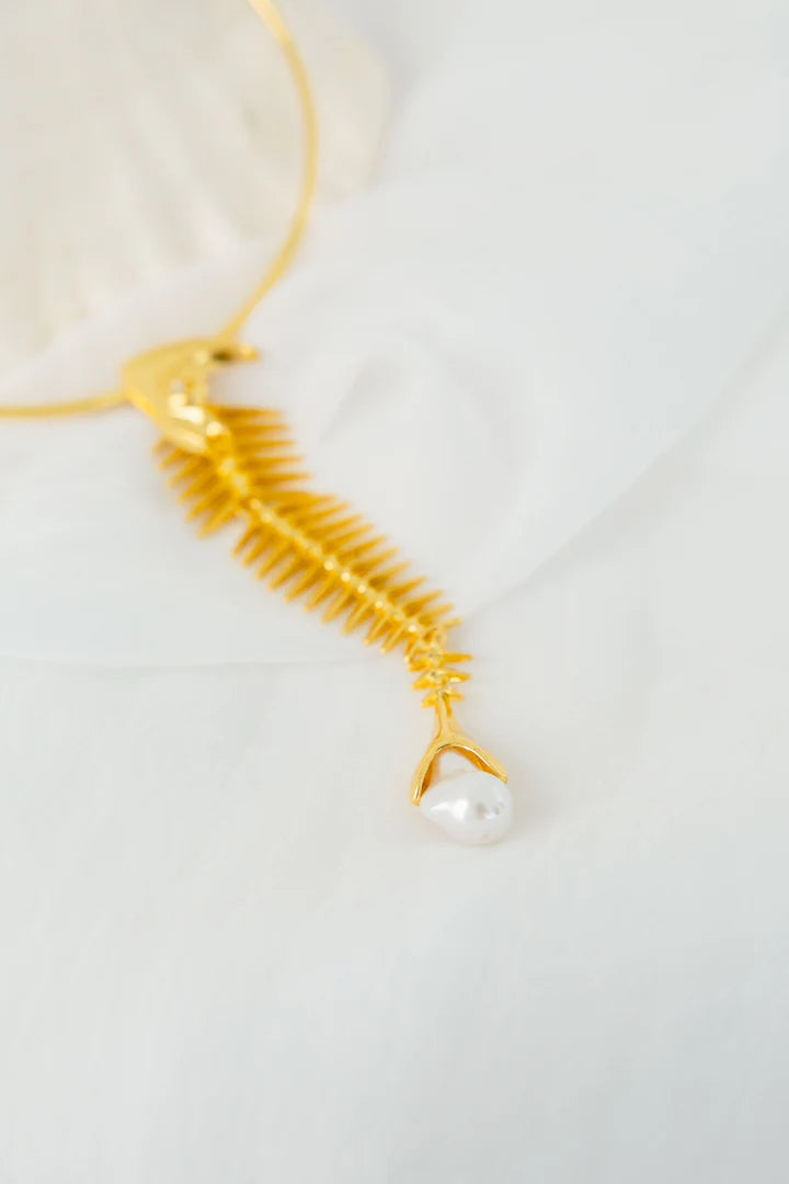 Fishbone Necklace 14C