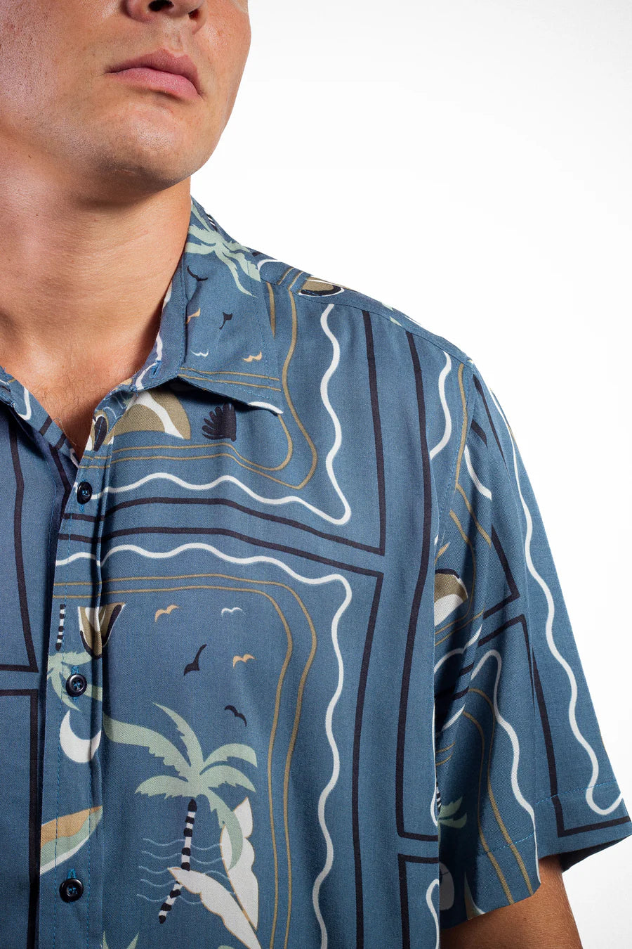 Camisa Whiskey - Eleutheria Azul Oxford