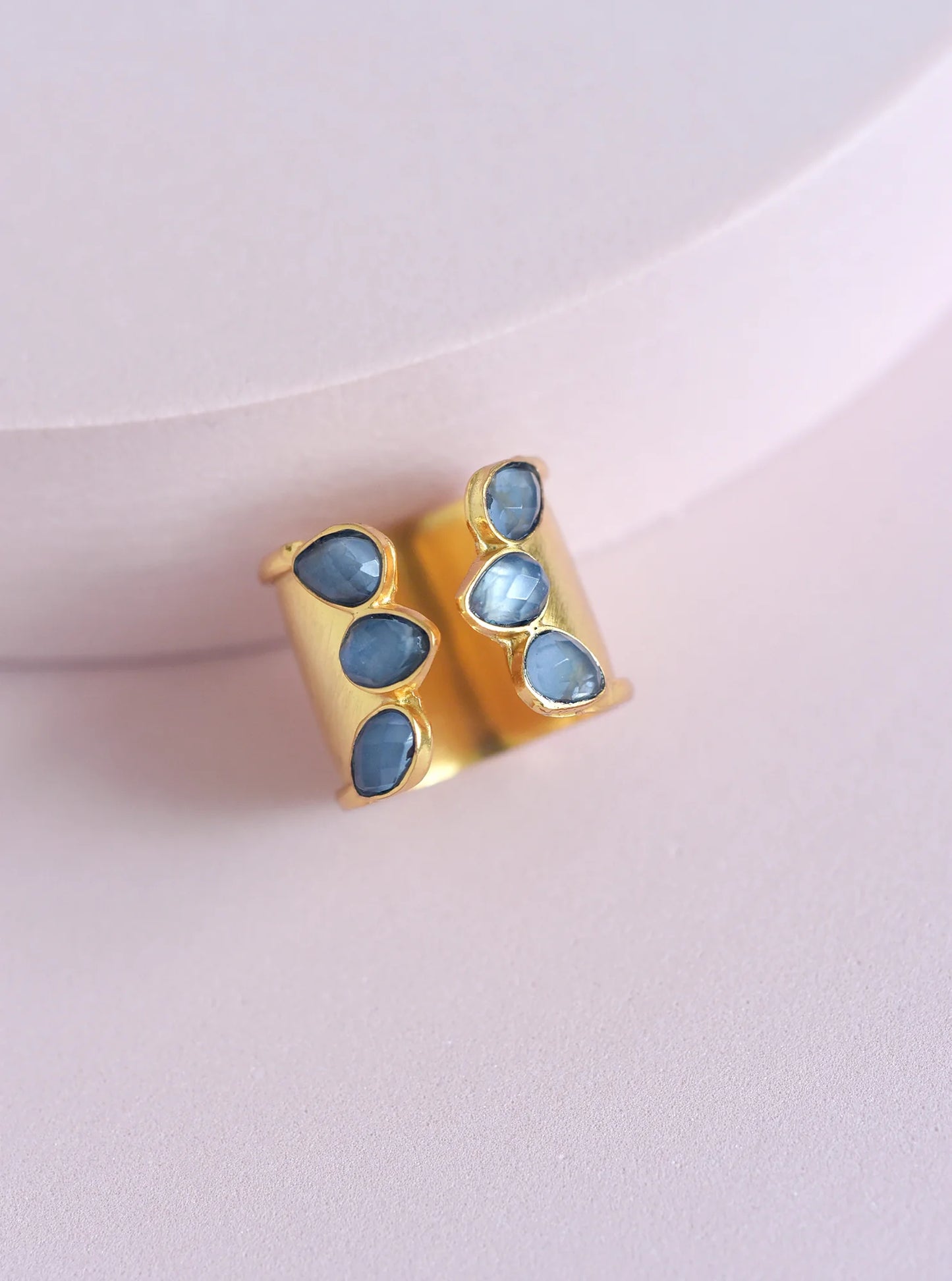 Multi Gemstone Cuff Ring