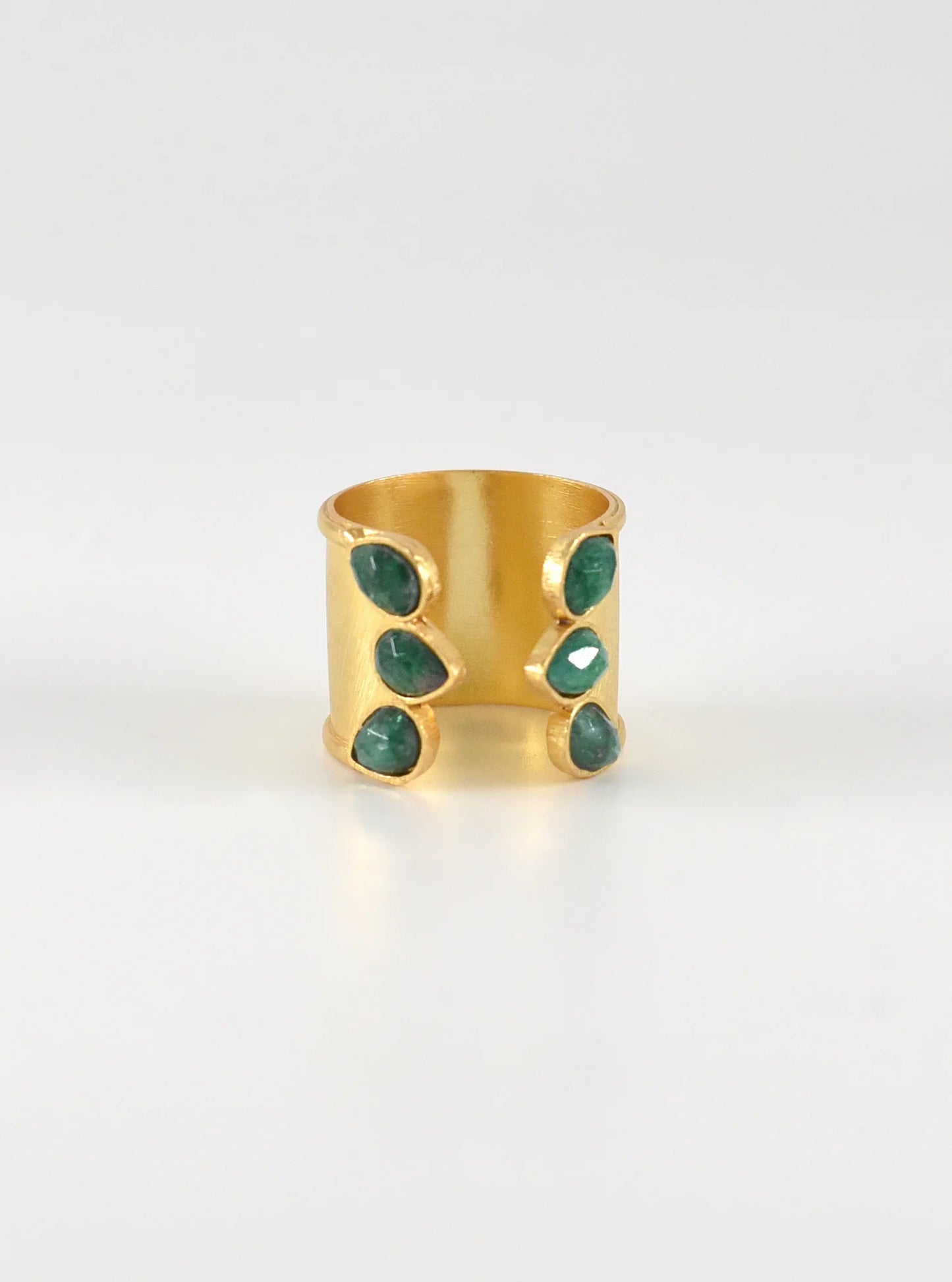 Multi Gemstone Cuff Ring