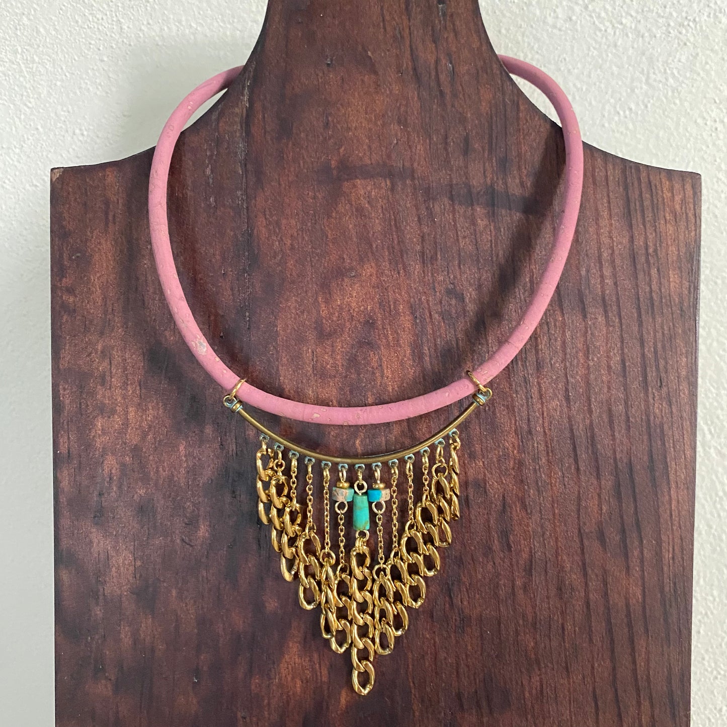 Cork/Chain Necklace