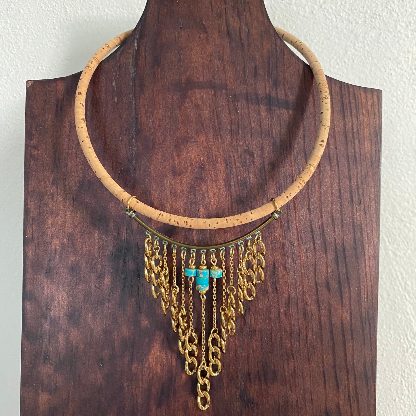 Cork/Chain Necklace