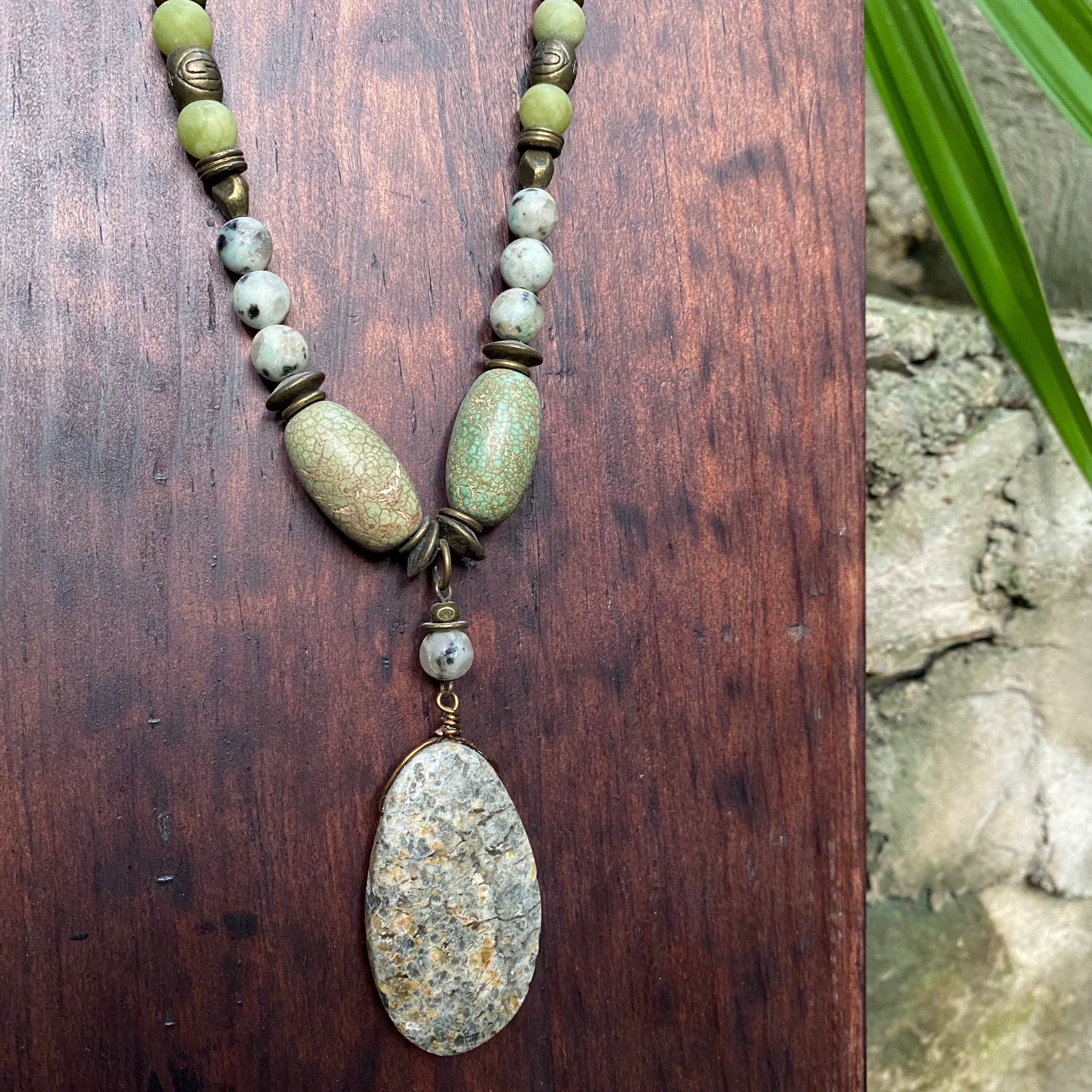 Jade & Ceramic Necklace