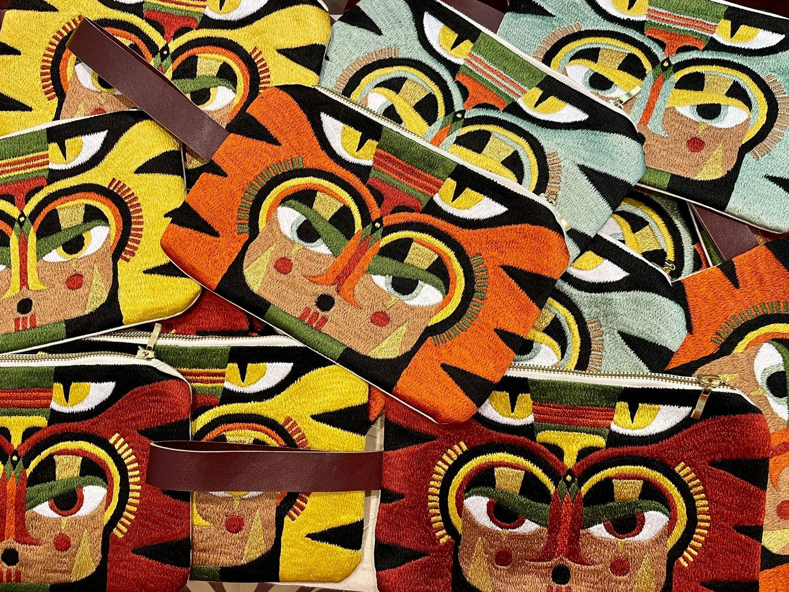 Mayan Jaguar Wristlet