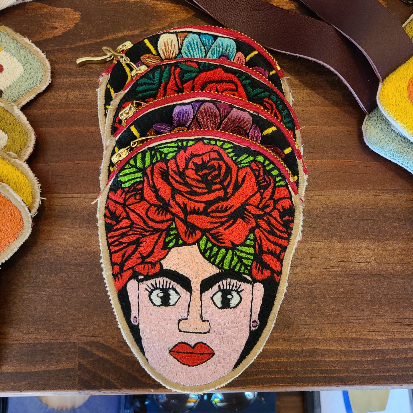 Embroidered Frida Coin Purse
