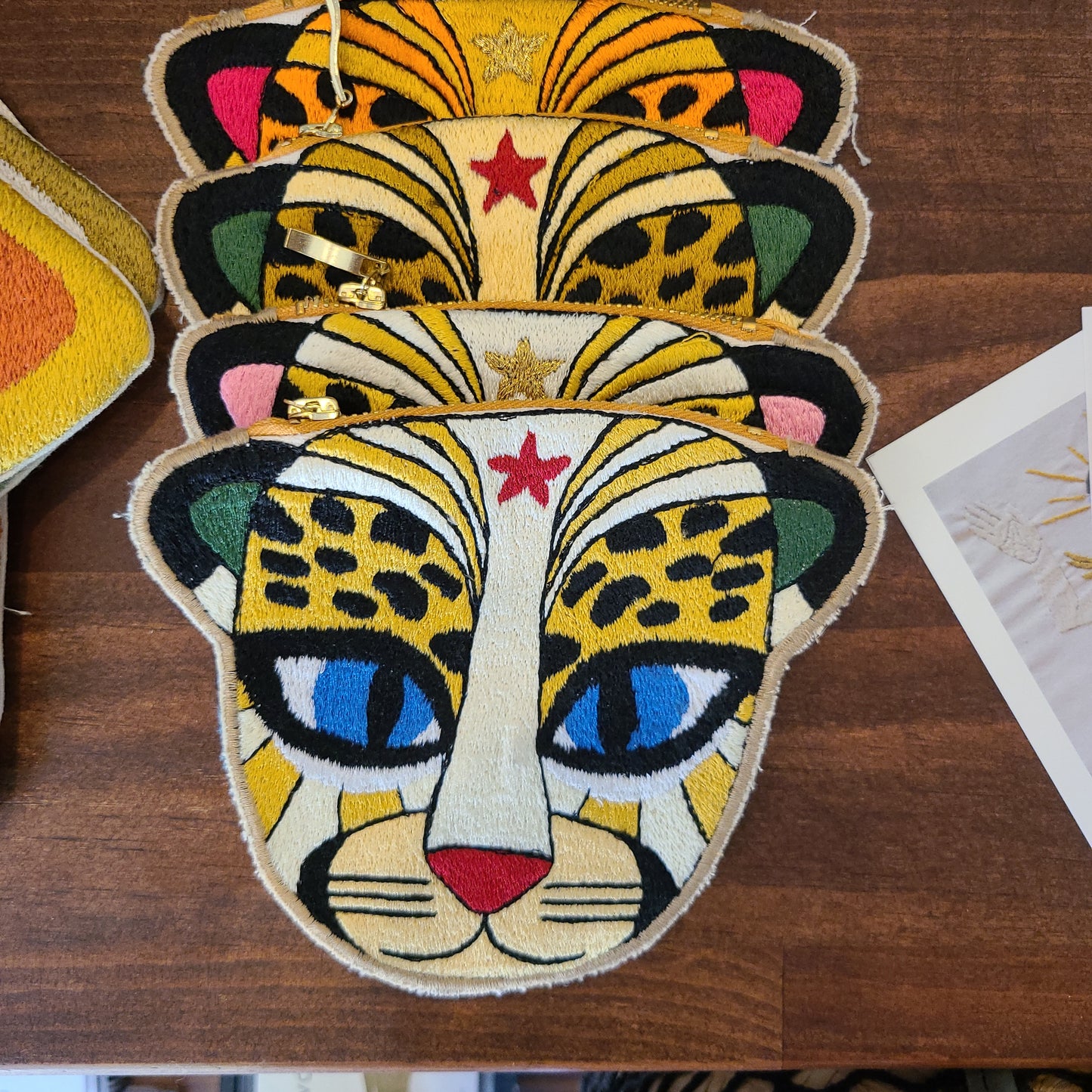 Embroidered Jaguar Coin Purse