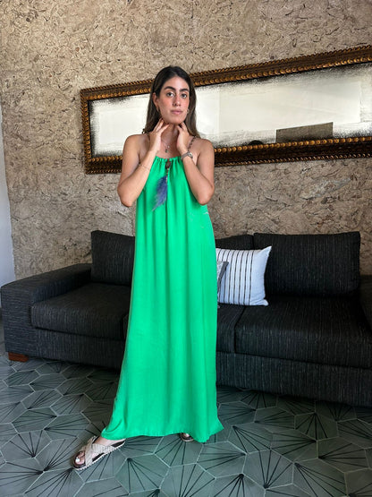 Agave Maxi Dress W Chain Detail