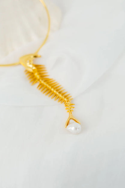 Fishbone Necklace 14C