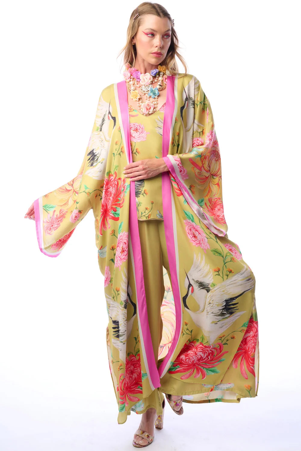 Crane Kimono