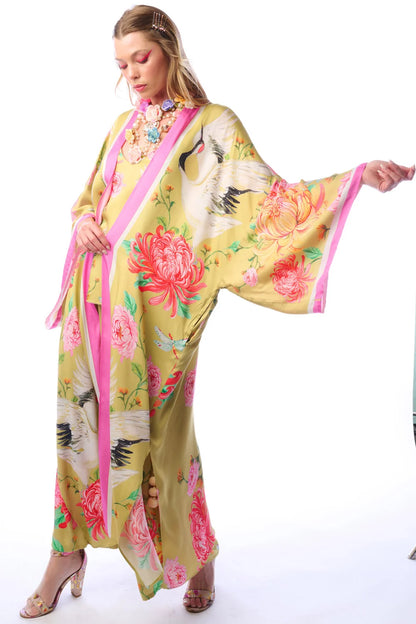 Crane Kimono