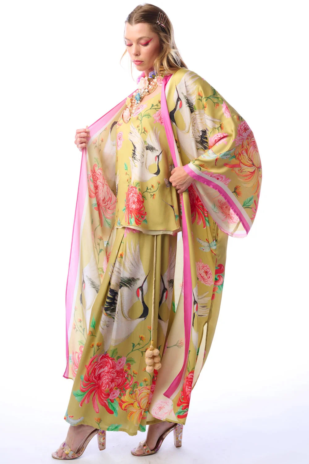 Crane Kimono