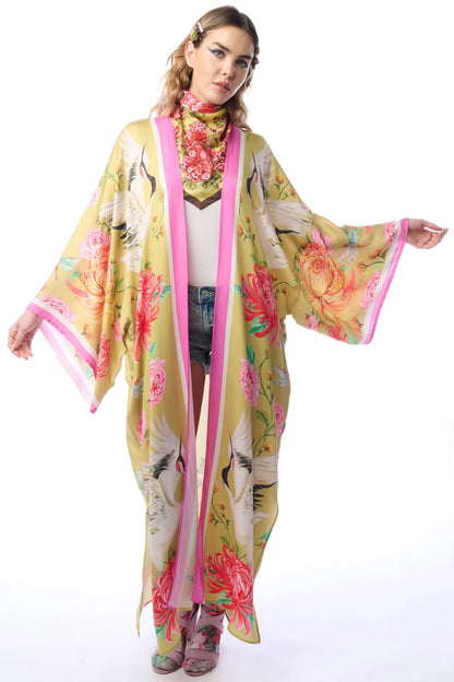 Crane Kimono