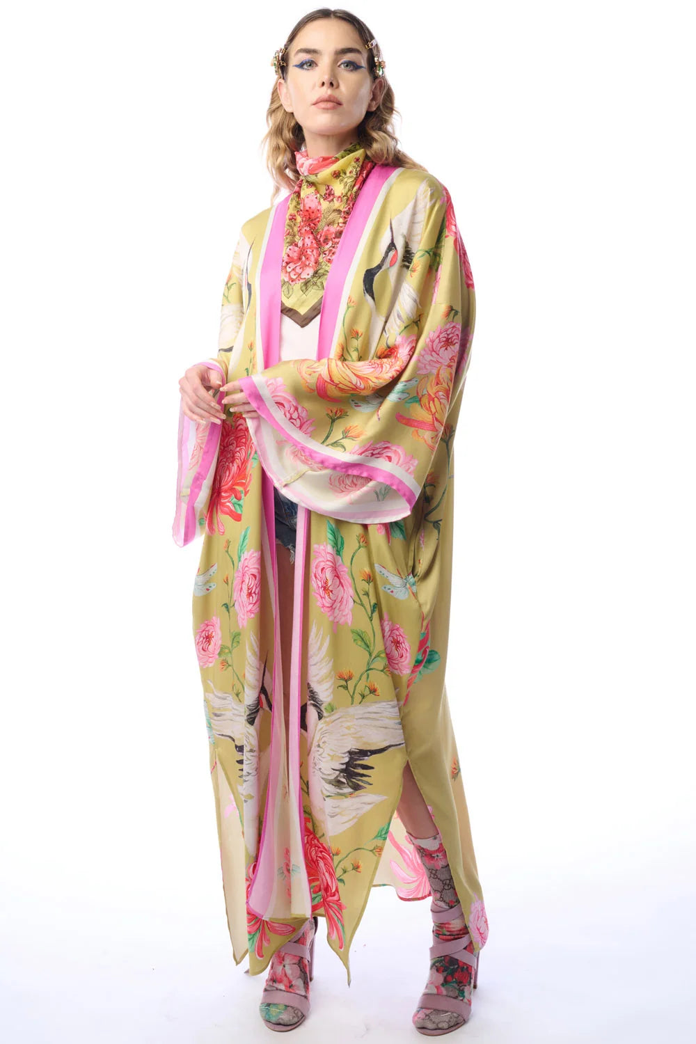 Crane Kimono