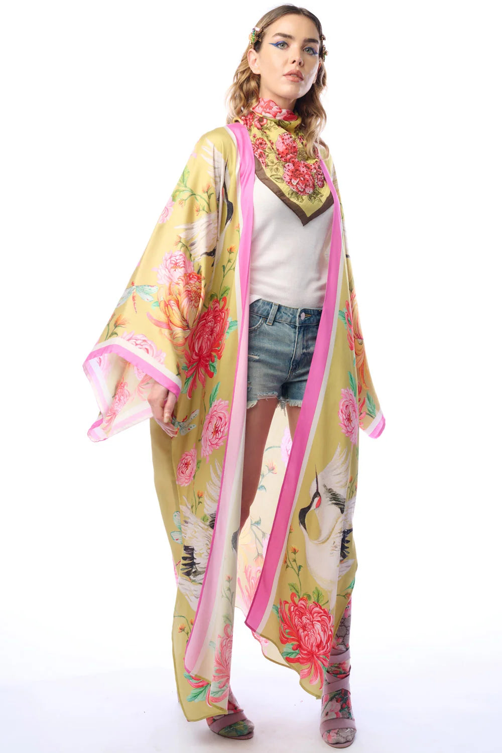 Crane Kimono