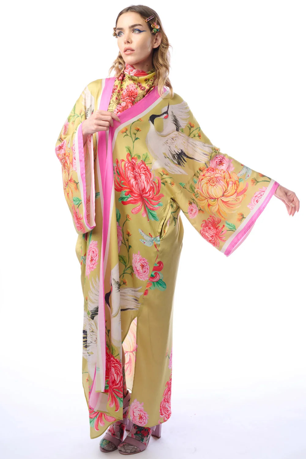 Crane Kimono