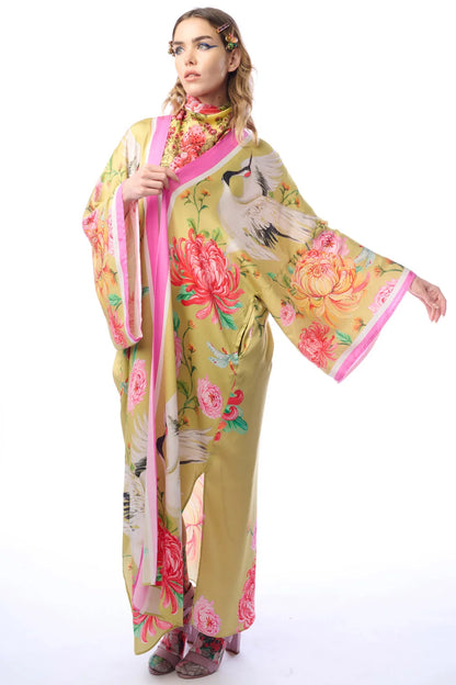 Crane Kimono