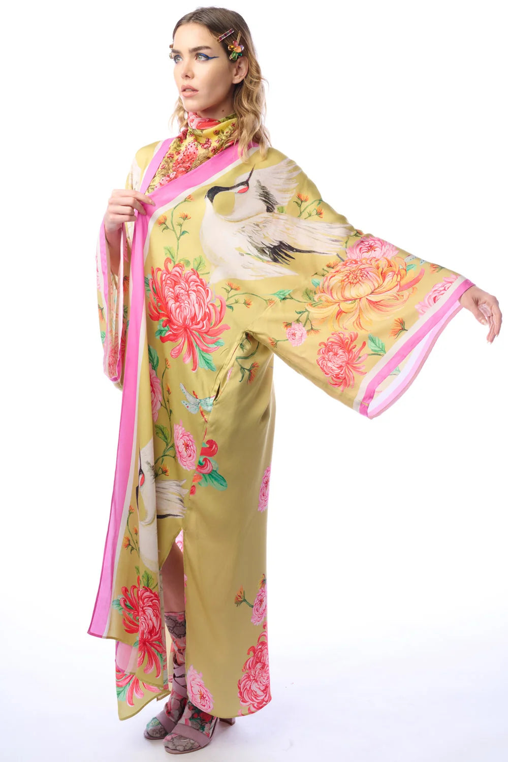 Crane Kimono