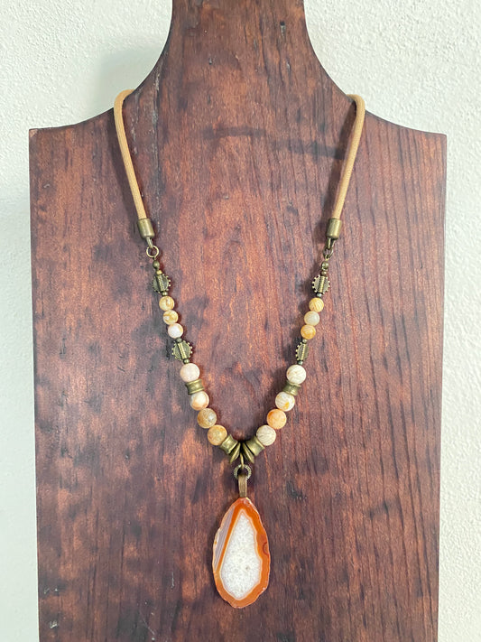 Agate Pendant Necklace