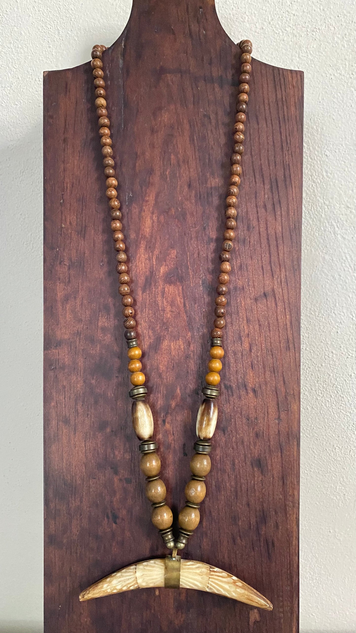Indian Bone Pendant Necklace
