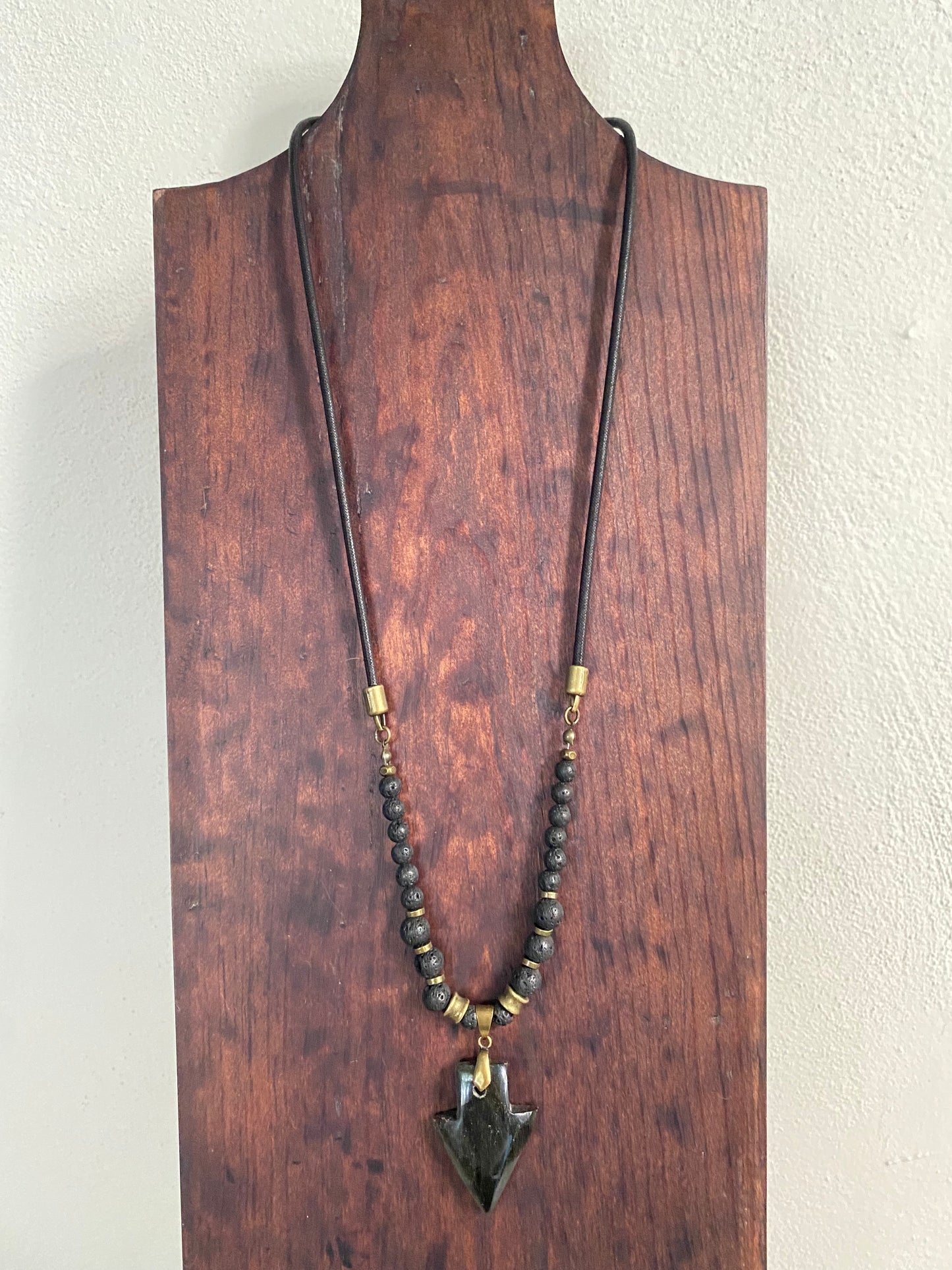 Obsidian Pendant Necklace