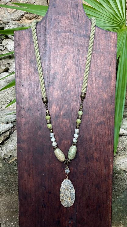 Jade & Ceramic Necklace