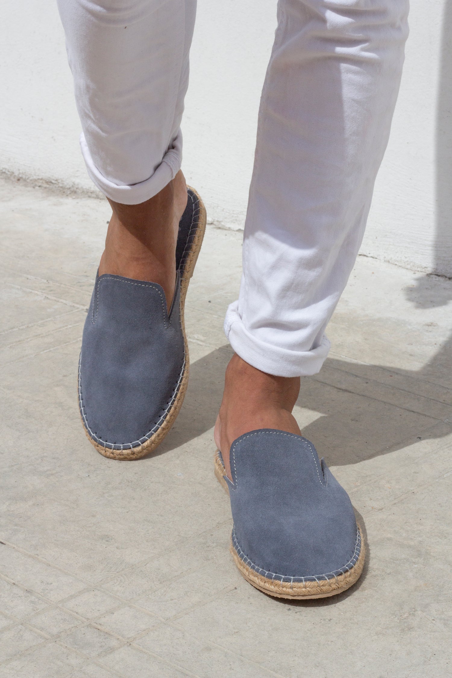 Mens Mule Gris Claro