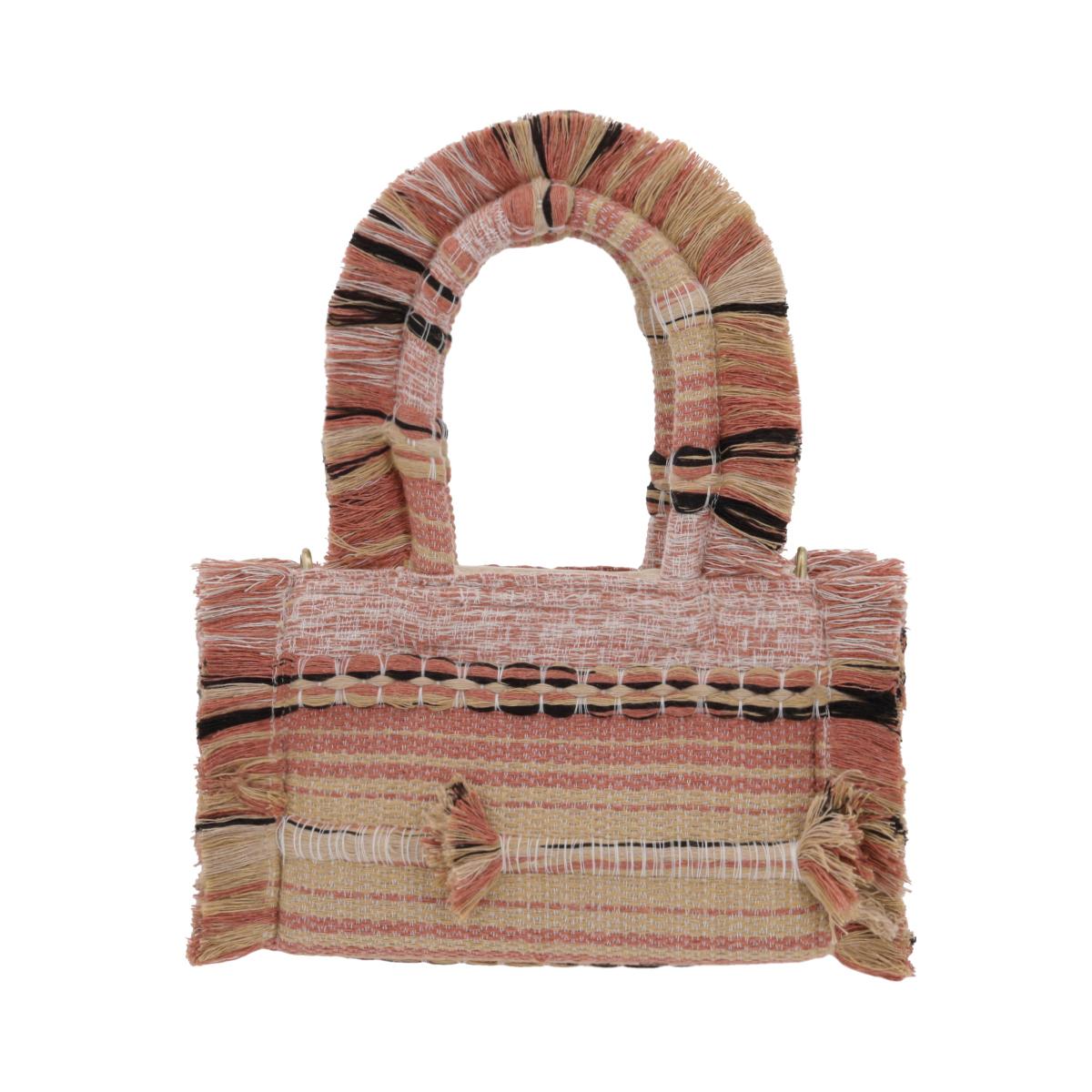 BANI Artesanal Baby Poka Coral handbag