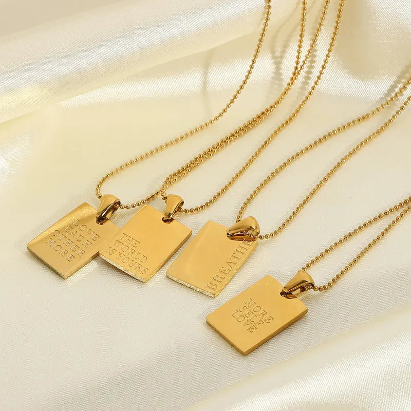 Necklace With Message pendant