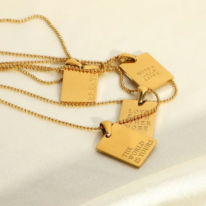 Necklace With Message pendant