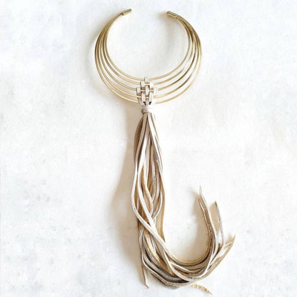 Fringe Leather Tassel Necklace