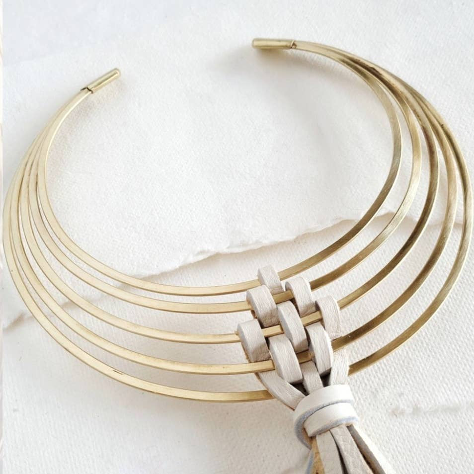 Fringe Leather Tassel Necklace
