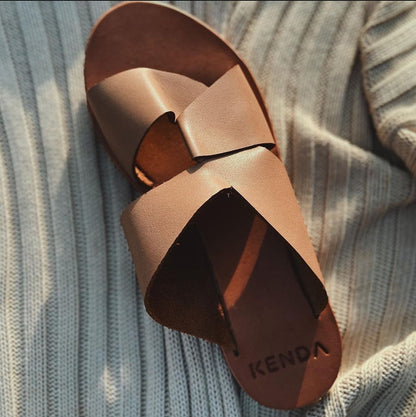 Sayulita Tan Leather Sandal