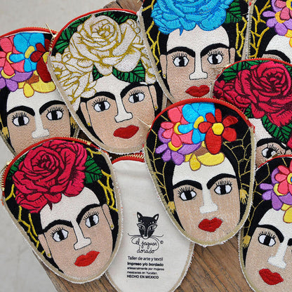 Embroidered Frida Coin Purse